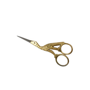 Gold metal stork scissors For trimming embroidery and sewing.Length - Approx 11cm Found here at Mahala an independent homewares and accessories