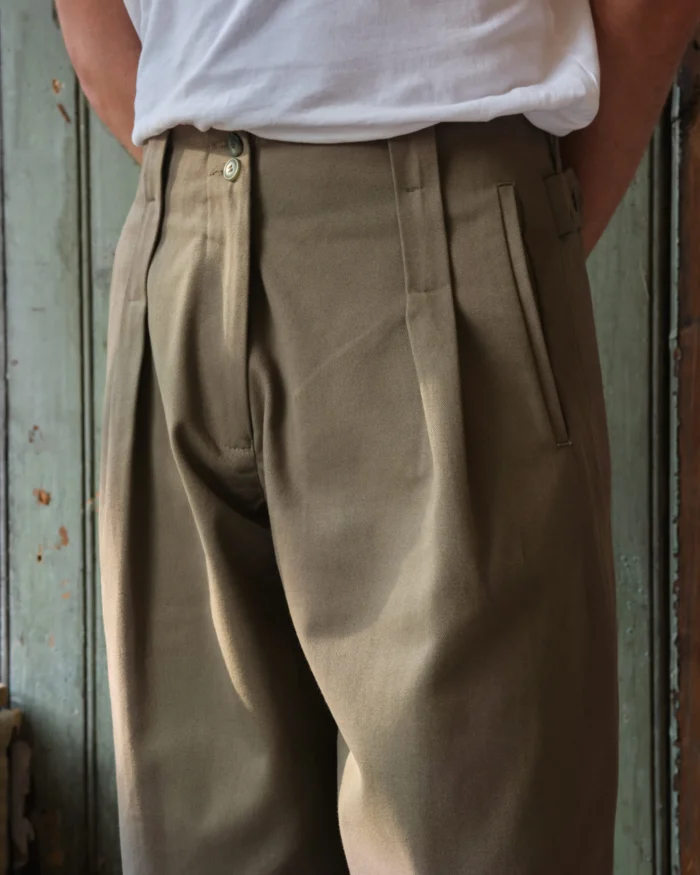 Gardener Trousers | Beige Brushed Cotton - Image 4