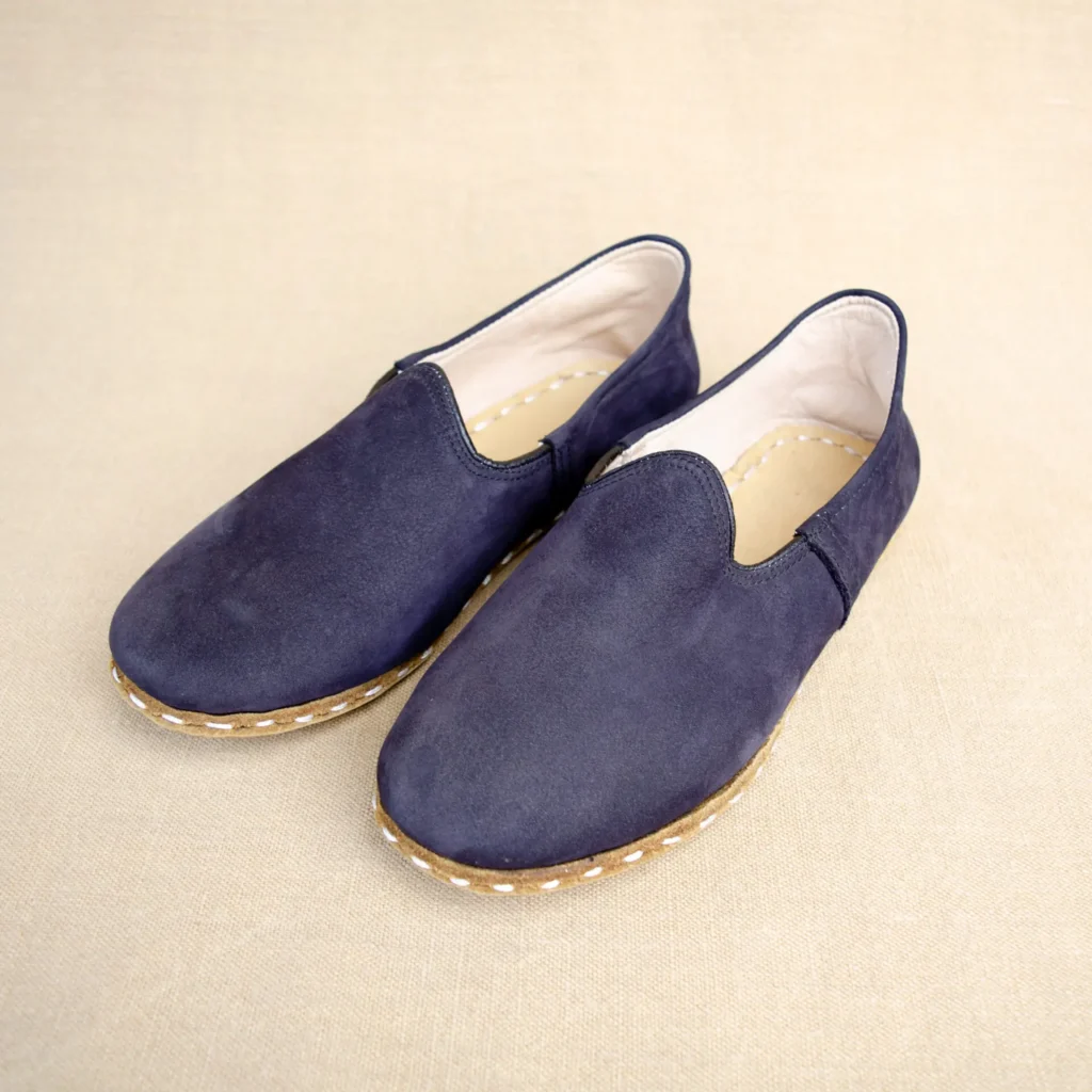 Yemeni Comfort Shoe | Navy Nubuk Leather
