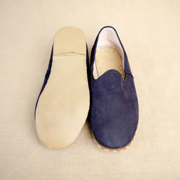 Yemeni Comfort Shoe | Navy Nubuk Leather
