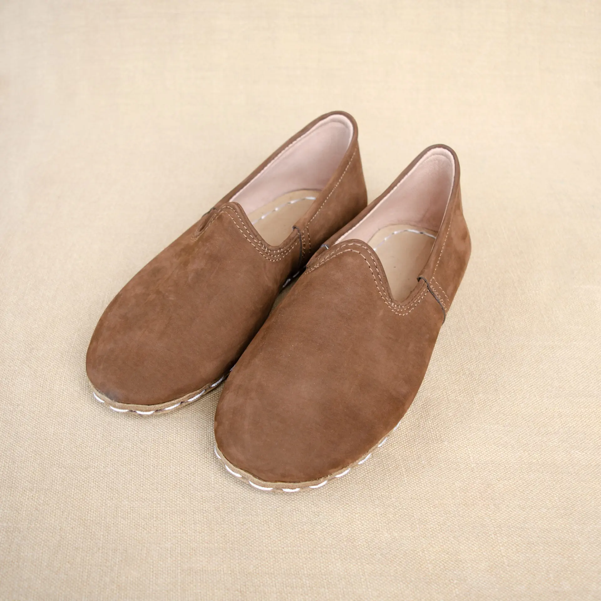 Yemeni Comfort Shoe | Tan Nubuk Leather - Image 1