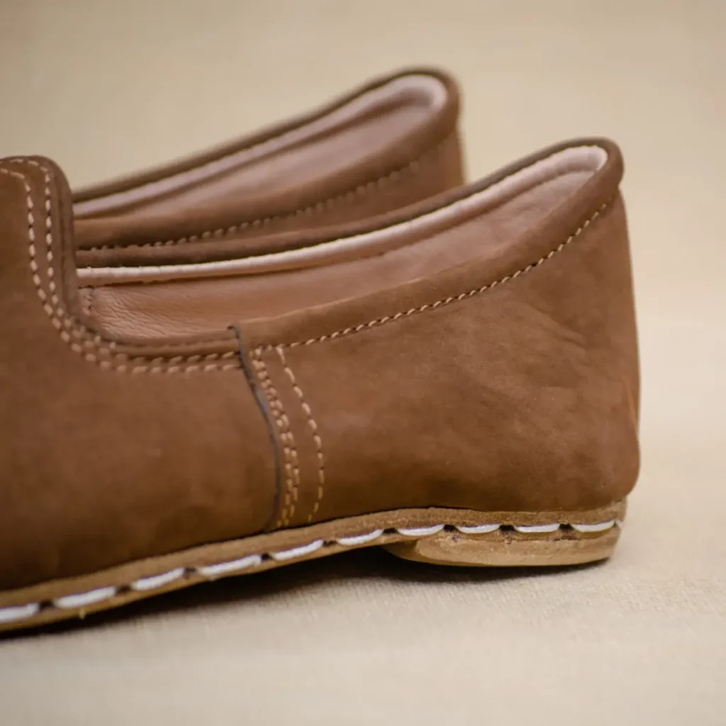 Yemeni Comfort Shoe | Tan Nubuk Leather