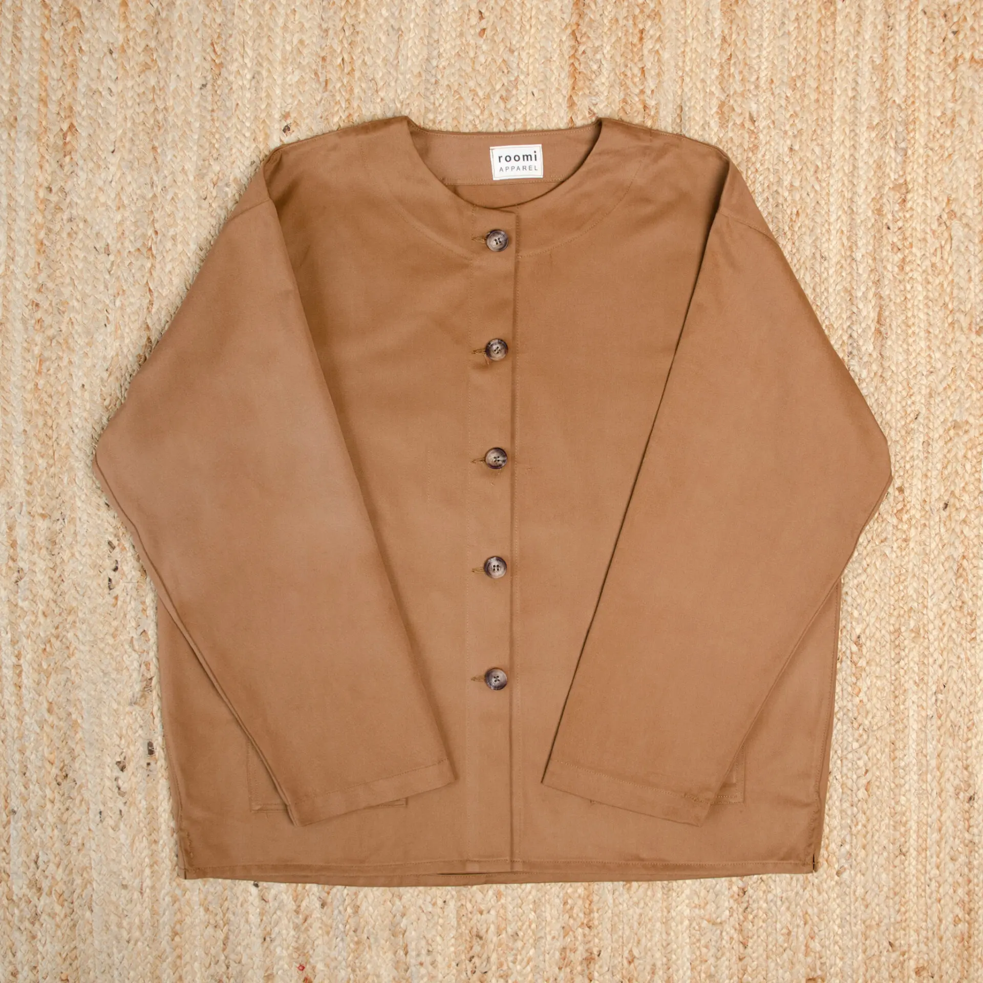 Levin Jacket | Caramel Brushed Cotton - Image 1