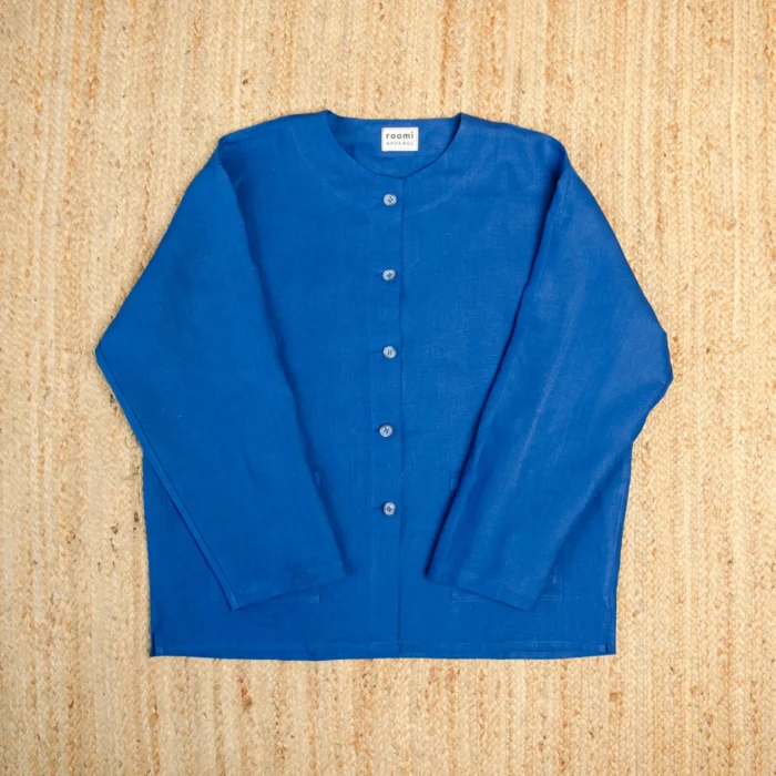Levin Jacket | Cobalt Irish Linen - Image 1