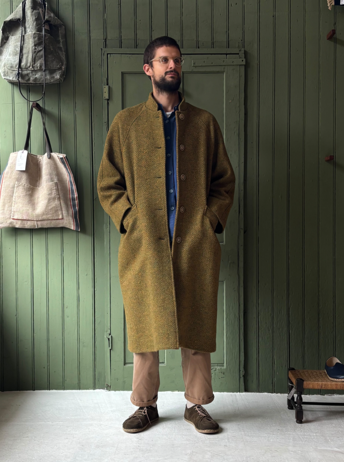 Hansom Overcoat | Mustard Jumbo Donegal Tweed - Image 7