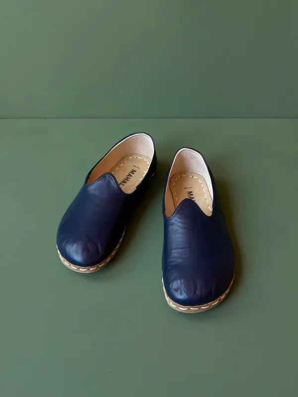Barefoot Yemeni Shoes | Navy Leather