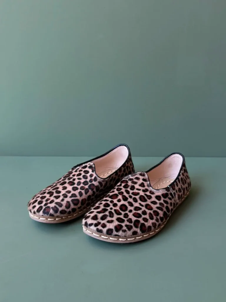Barefoot Yemeni Shoes | Leopard Print