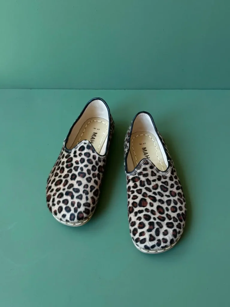 Barefoot Yemeni Shoes | Leopard Print
