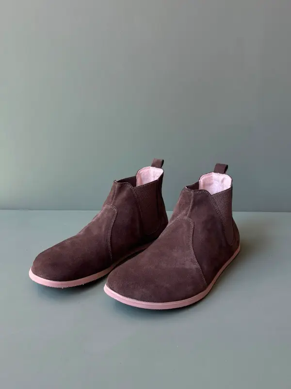 Barefoot Yemeni Boots | Olive Suede