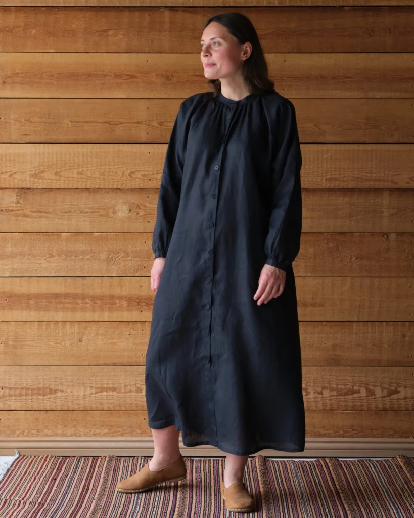 Dorothea Dress | Black Irish Linen