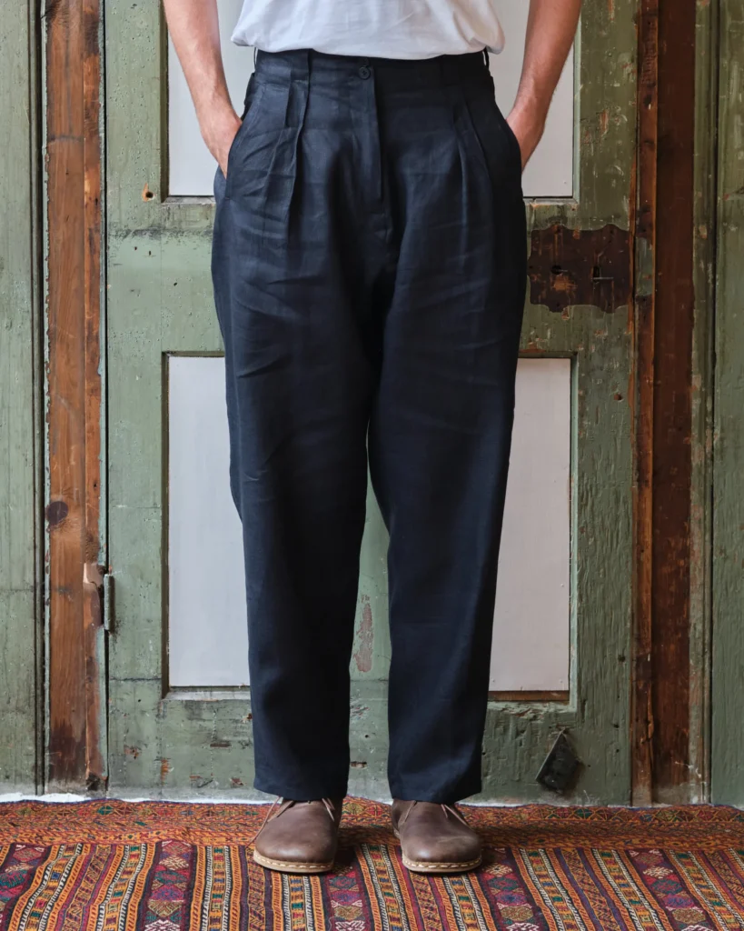 Gardener Trousers | Black Irish Linen