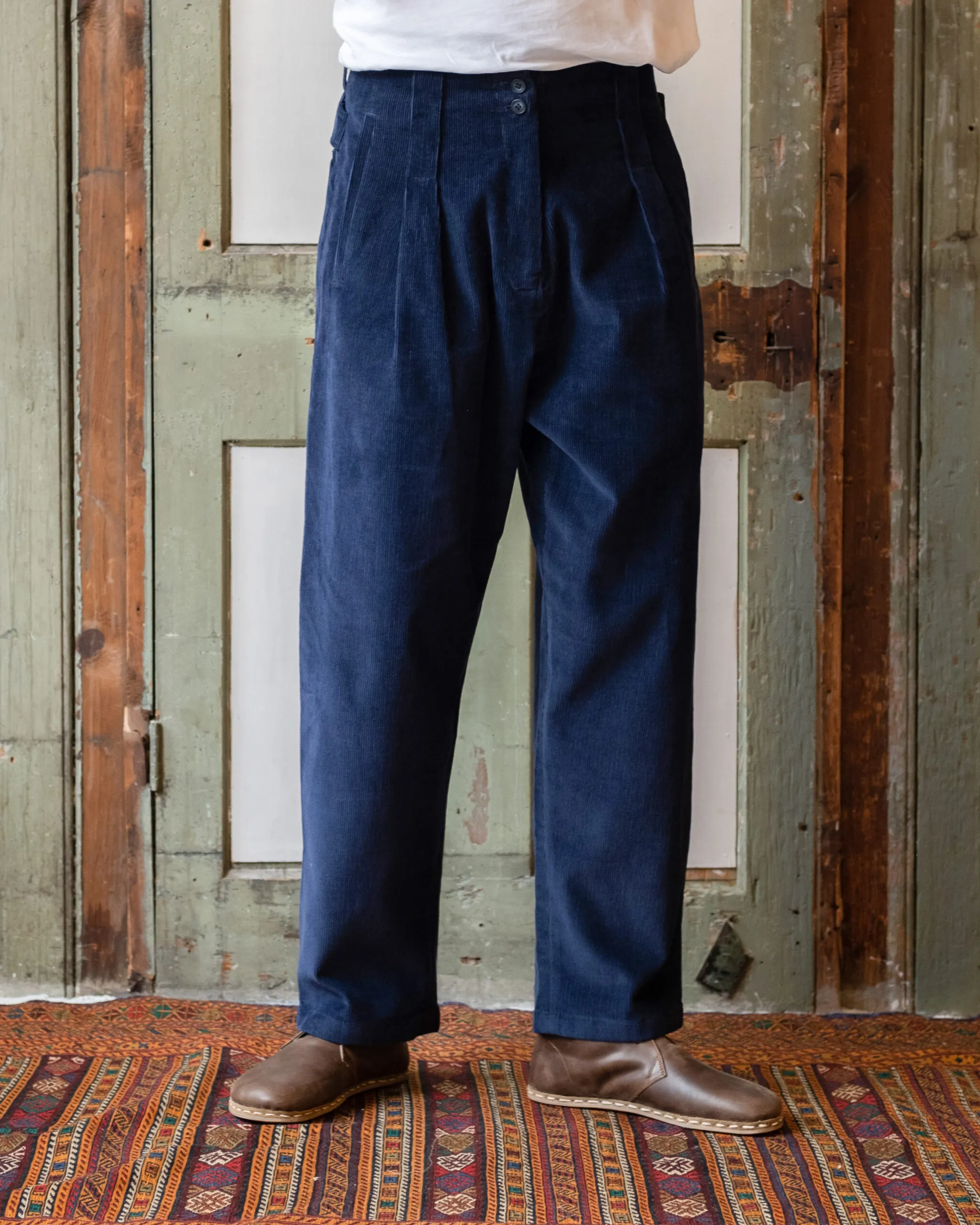 Gardener Trousers | Navy Brisbane Cord - Image 3