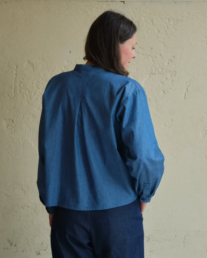 Etta Blouse | Cobalt Chambray - Image 2