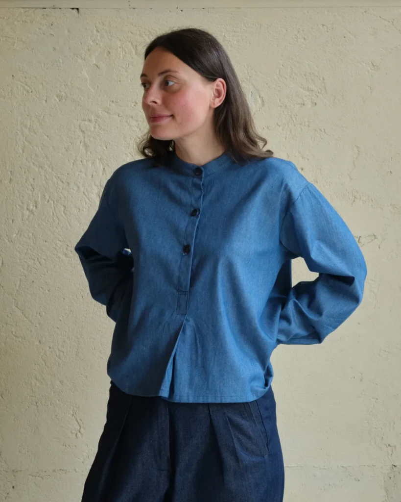 Etta Blouse | Cobalt Chambray
