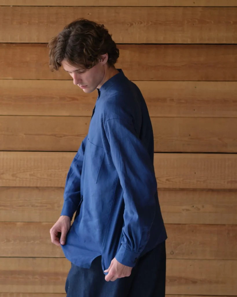 Panza Shirt | Indigo Irish Linen