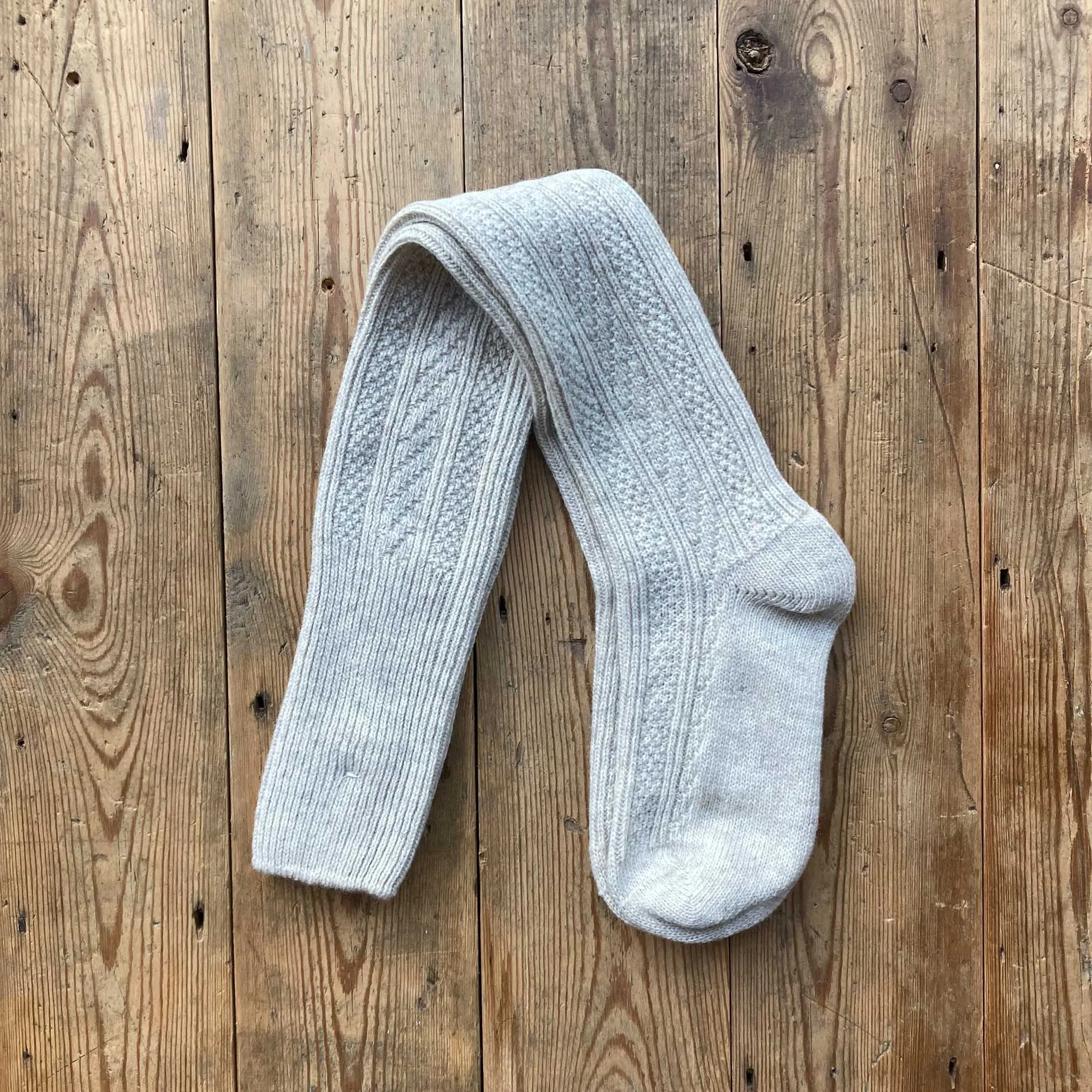 Knee-High Socks | Cream Merino Wool - Image 1