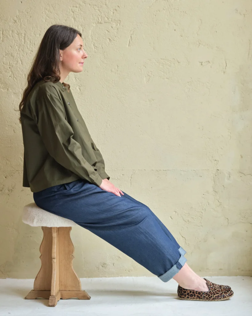 Etta Blouse | Olive Poplin