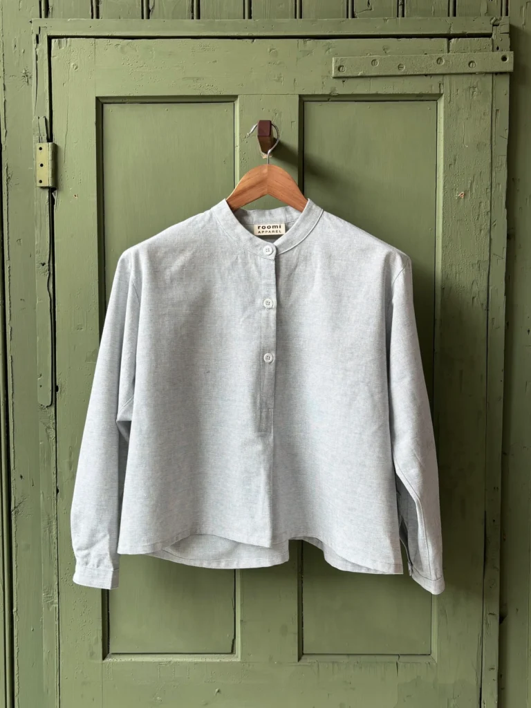 Etta Blouse | Mist Blue Cotton