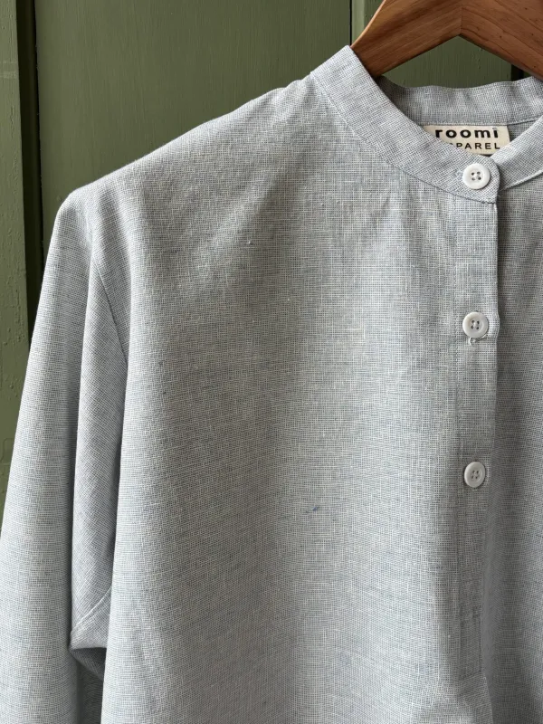 Etta Blouse | Mist Blue Cotton
