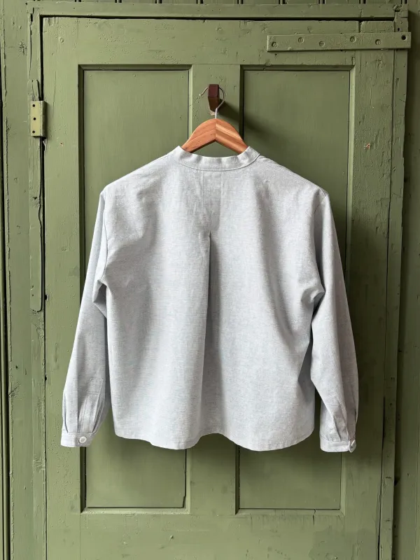 Etta Blouse | Mist Blue Cotton