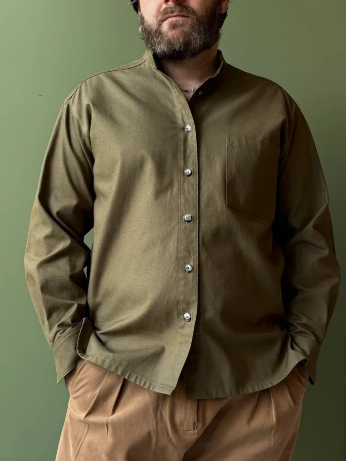 Panza Shirt | Olive Heavy Cotton - Image 1