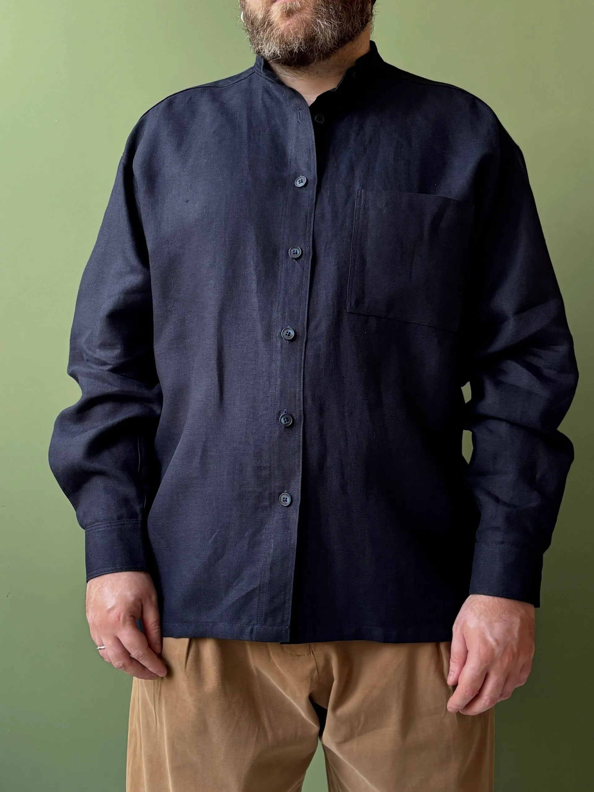 Panza Shirt | Dark Navy Linen - Image 3