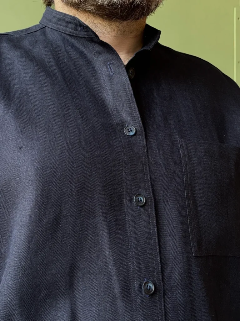Panza Shirt | Dark Navy Linen