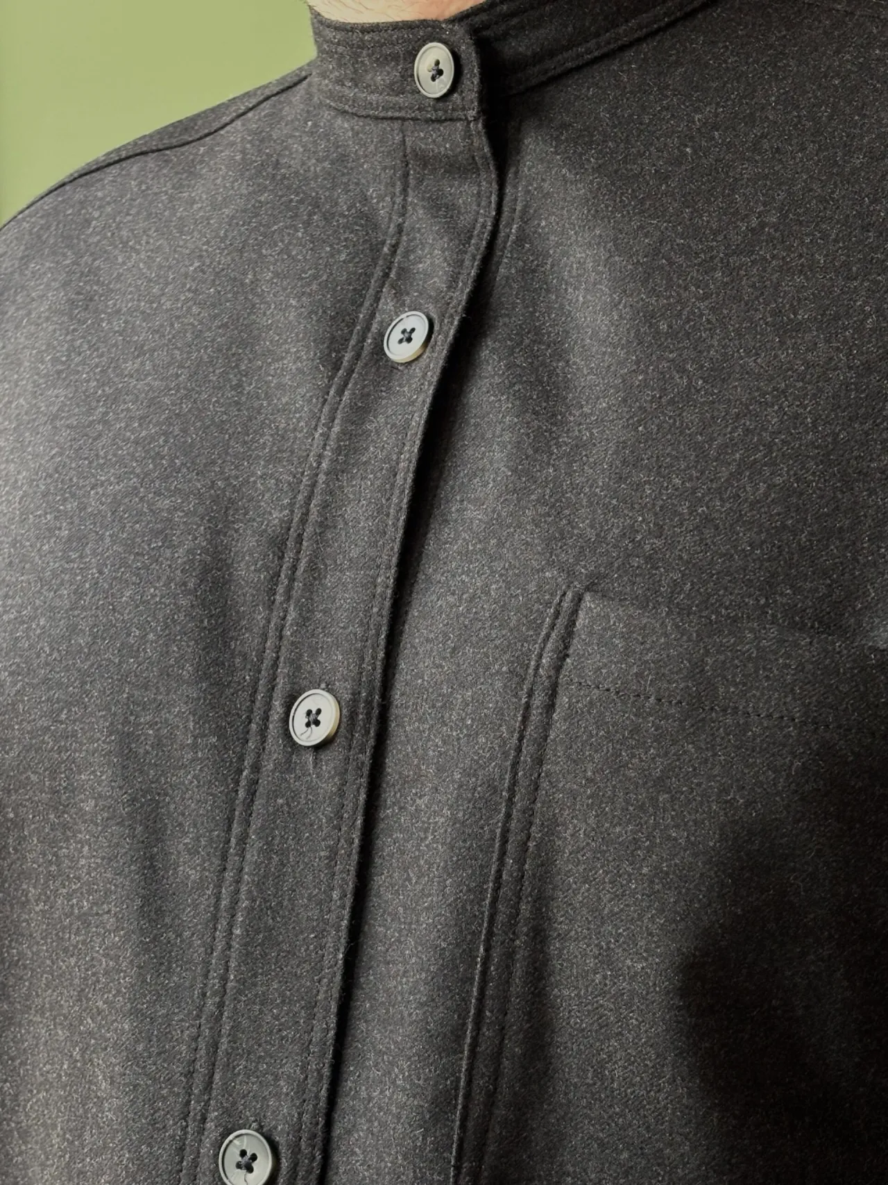 Panza Shirt | Charcoal Cashmere - Image 4
