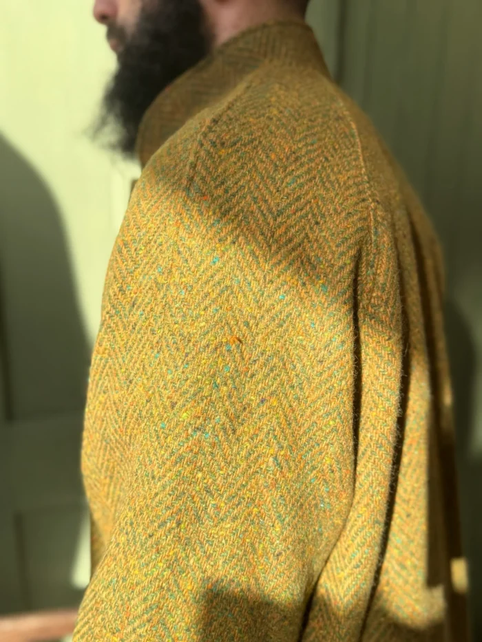 Hansom Overcoat | Mustard Jumbo Donegal Tweed - Image 4