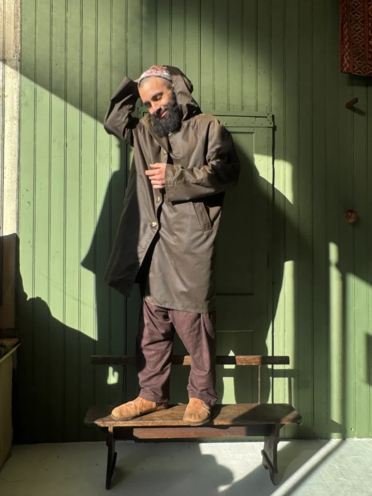 Drover Raincoat | Dark Olive Waxed Cotton