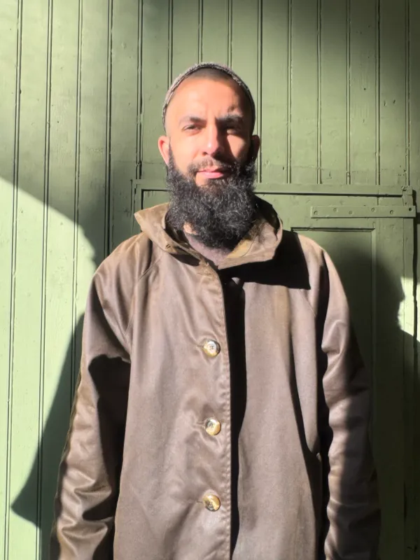 Drover Raincoat | Dark Olive Waxed Cotton