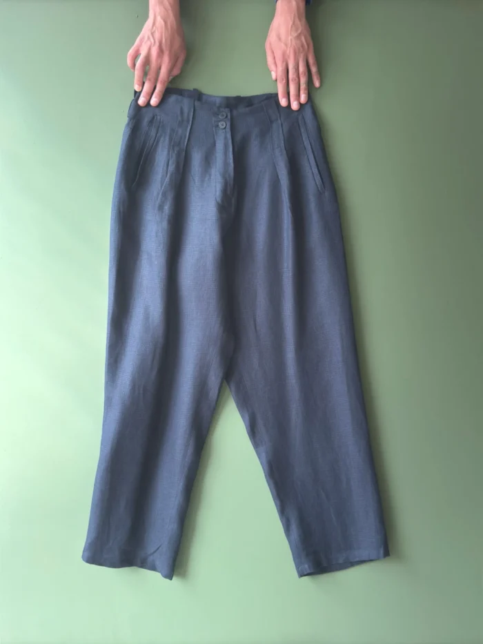 Gardener Trousers | Navy Irish Linen - Image 1