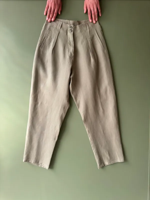 Gardener Trousers | Khaki Irish Linen