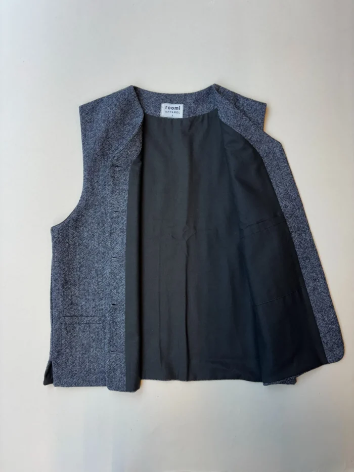 Kamali Waistcoat | Grey Wool - Image 2