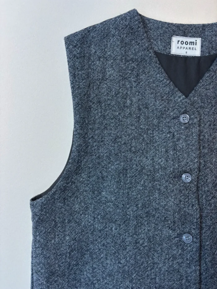 Kamali Waistcoat | Grey Wool - Image 3