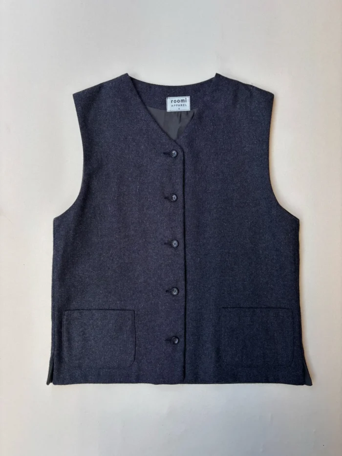 Kamali Waistcoat | Charcoal Wool - Image 1