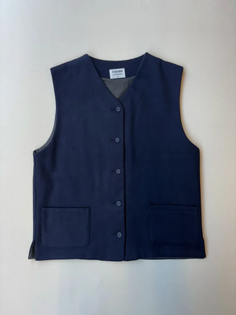 Kamali Waistcoat | Navy Wool