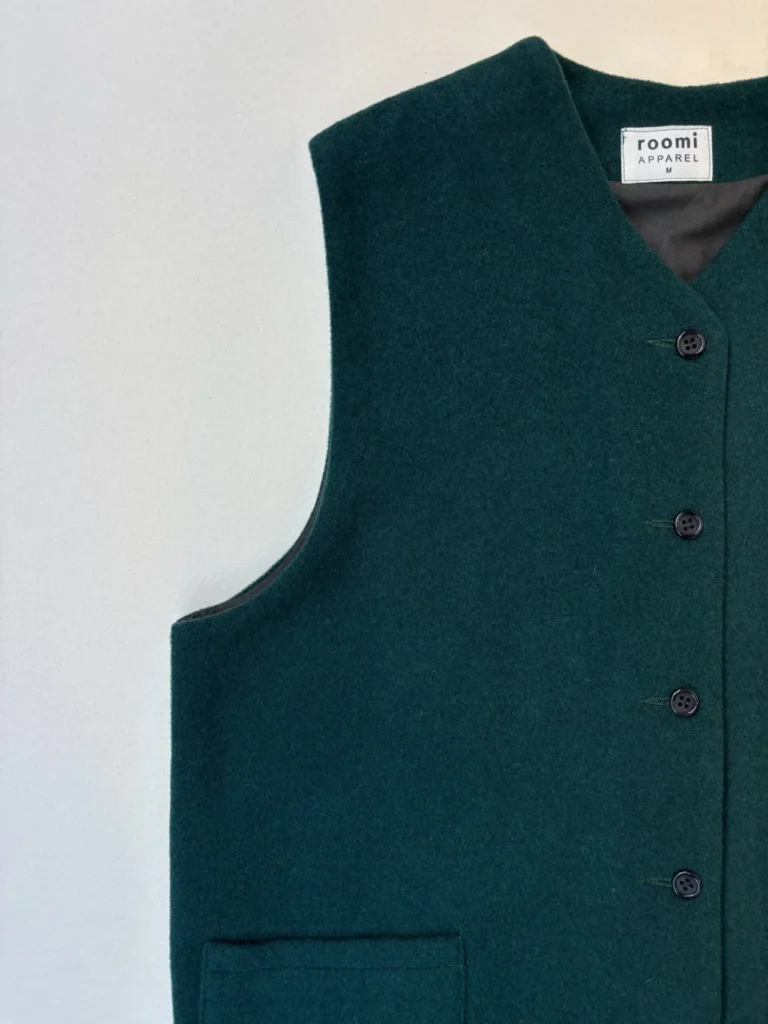 Kamali Waistcoat | Green Wool
