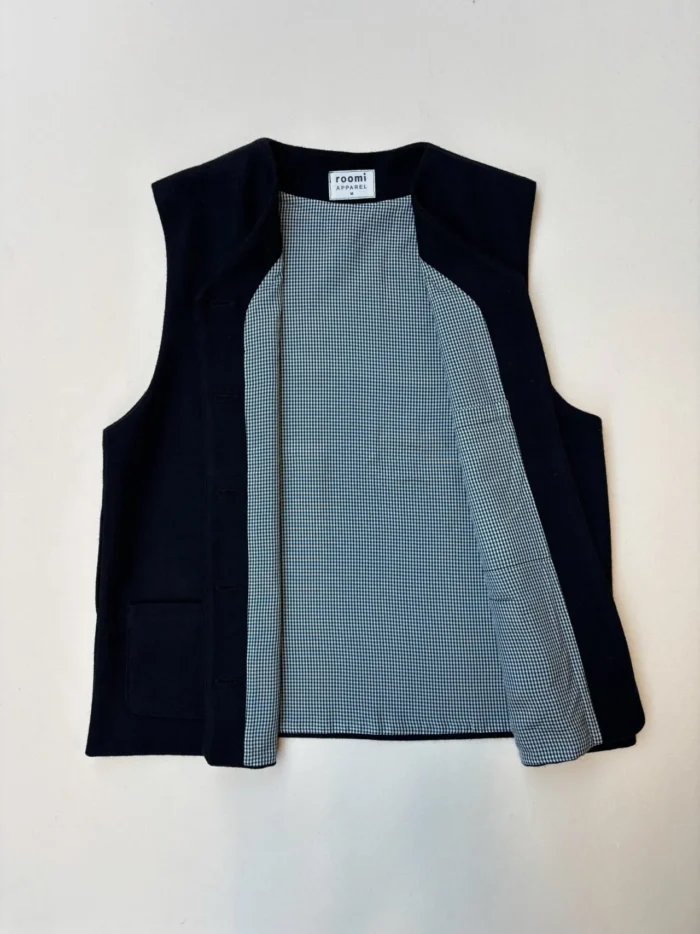 Kamali Waistcoat | Black Wool - Image 2