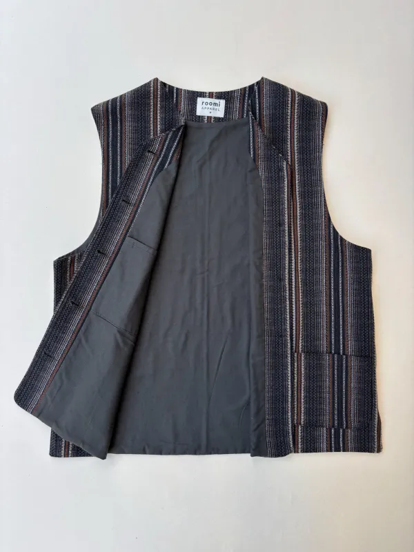 Kamali Waistcoat | Striped Cotton