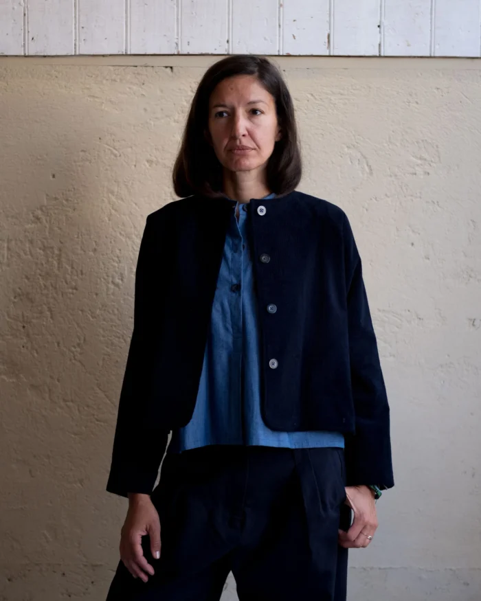 Maria Jacket | Navy Needlecord - Image 2