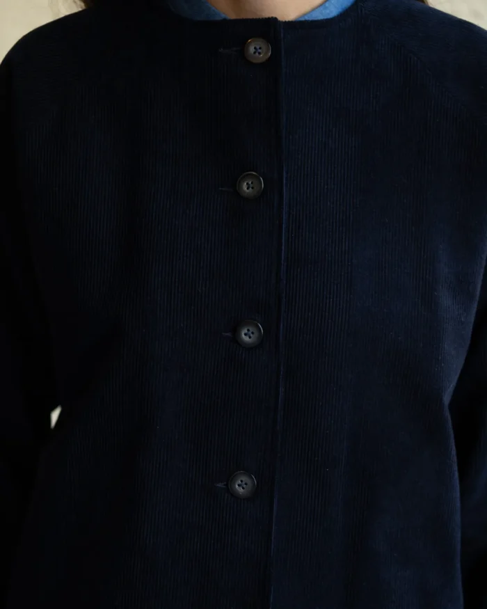 Maria Jacket | Navy Needlecord - Image 4