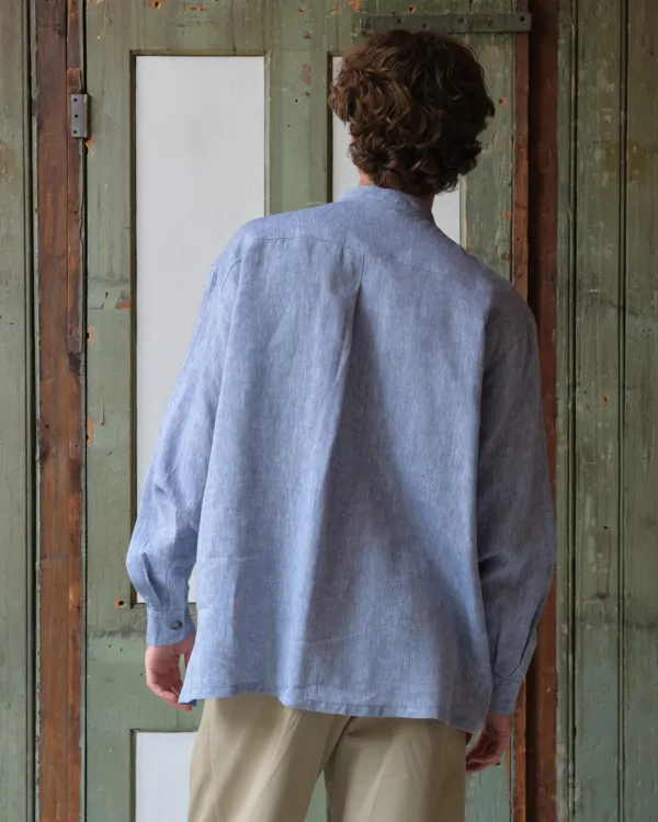 Panza Shirt | Pale Blue Irish Linen