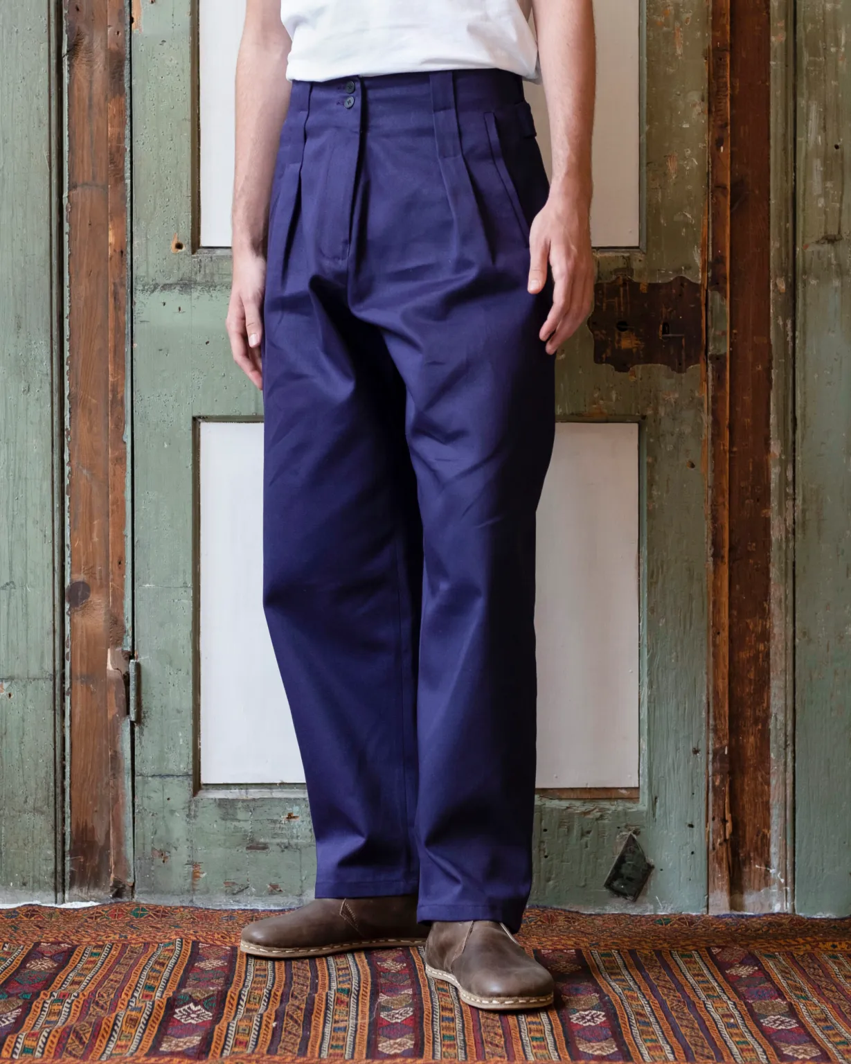 Gardener Trousers | Indigo Cotton Twill - Image 3