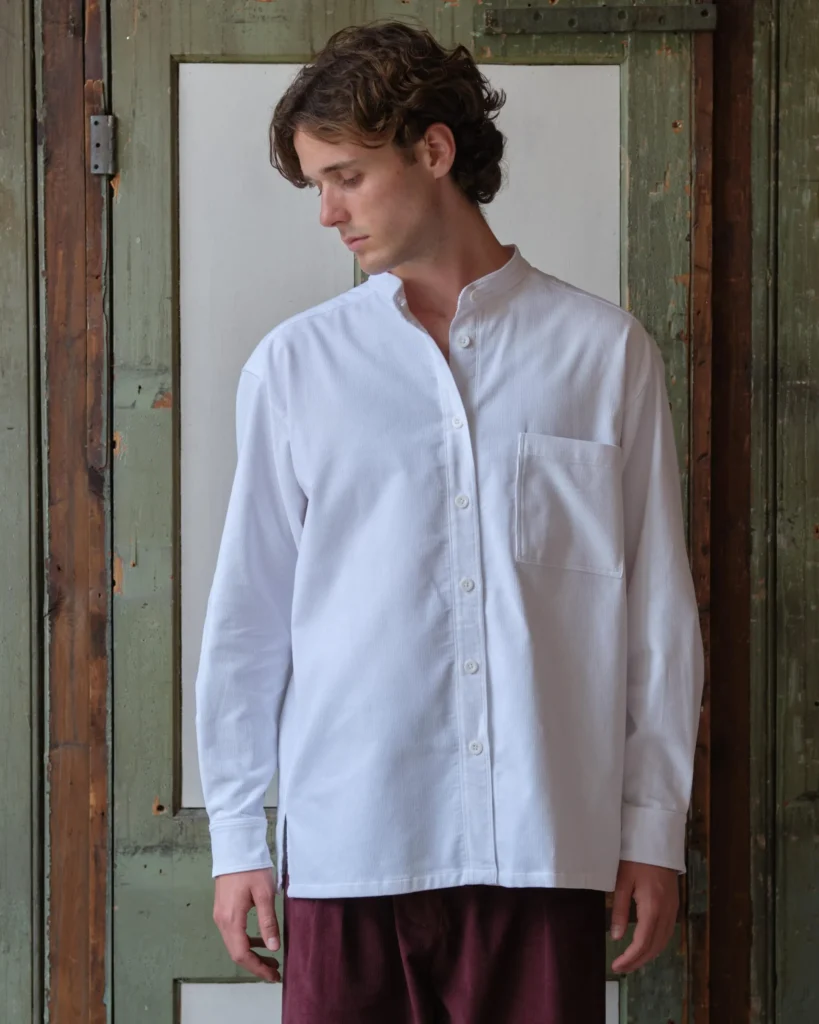 Panza Shirt | White Needlecord
