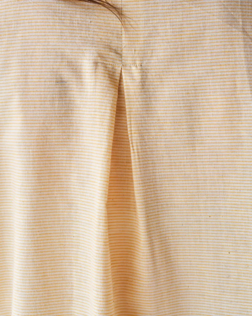 Etta Blouse | Yellow Handloom Cotton