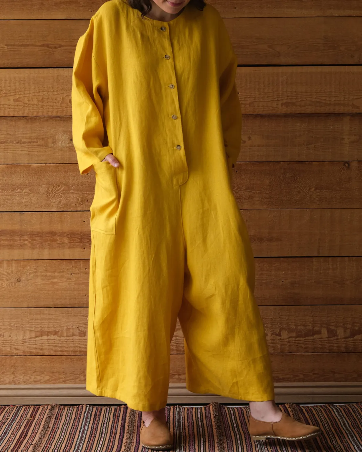 Amelia Jumpsuit | Marigold Irish Linen - Image 2
