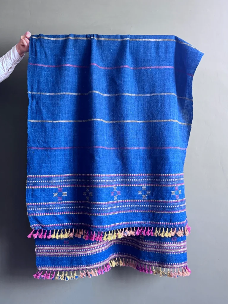 Indigo Handloom Wool Kutch Throw