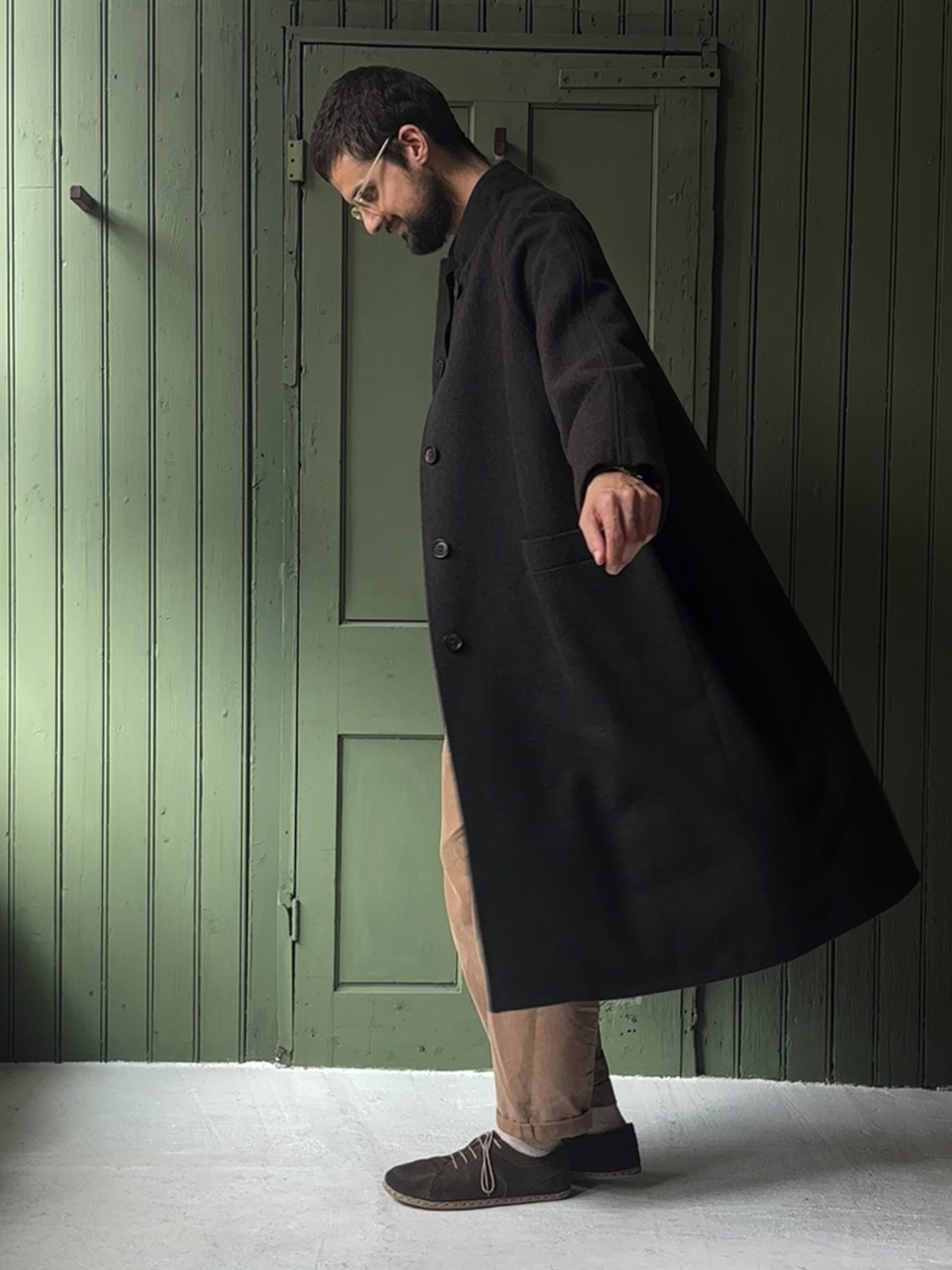 Hansom Overcoat | Charcoal Wool - Image 4