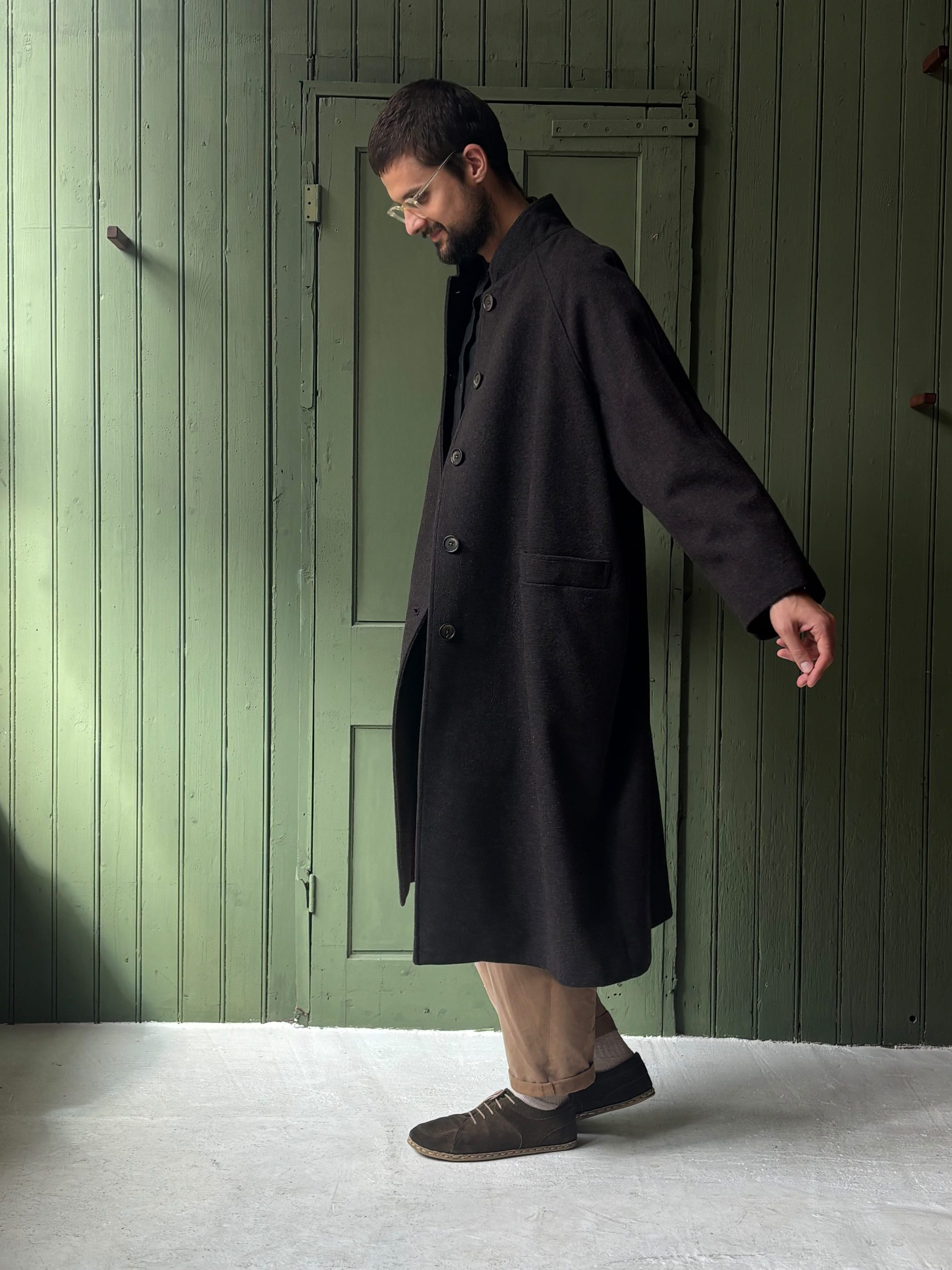 Hansom Overcoat | Charcoal Wool - Image 1